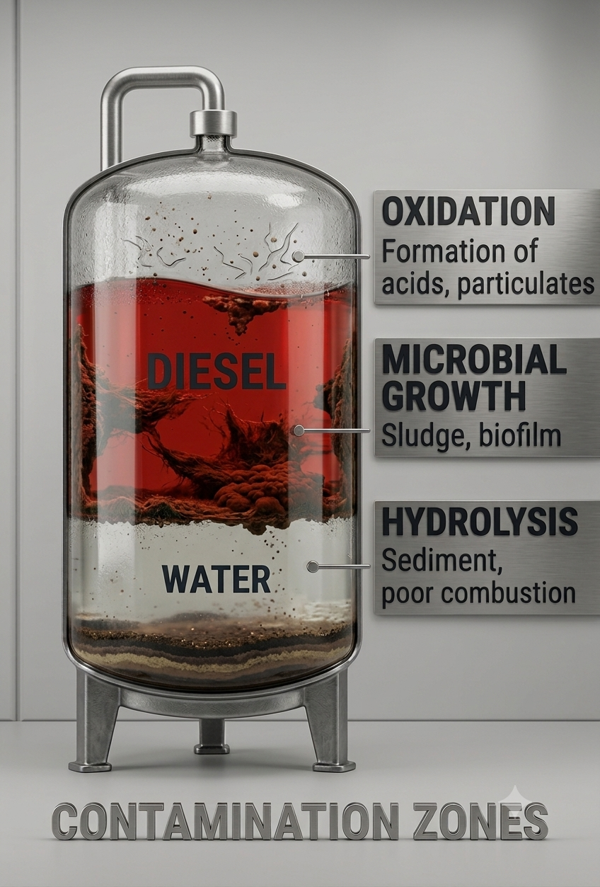 Diesel Fuel Contamination for Long Term Storage